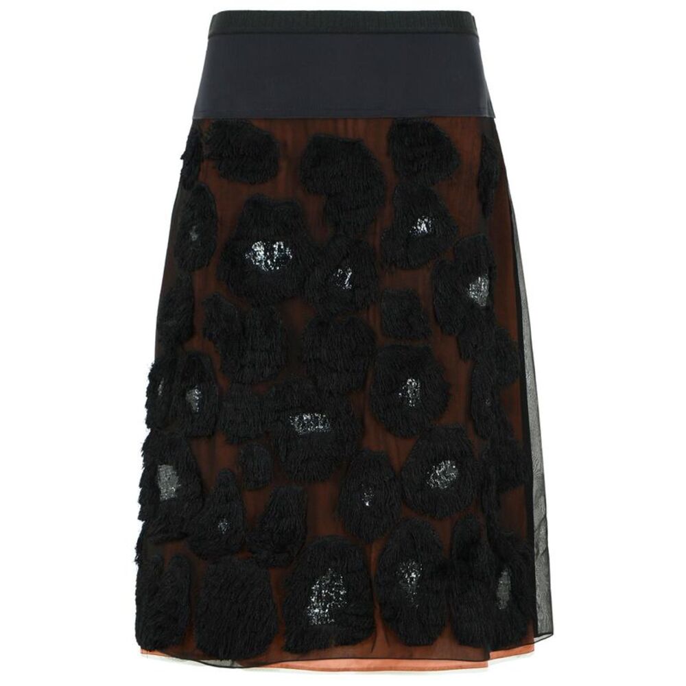 Marni Black Silk Blend Skirt Women